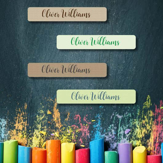 水玉模様防水の子供の名前の服 ラベル