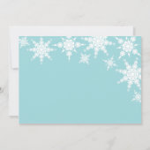 水玉模様雪片招待状 招待状 (裏面)