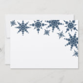 水玉模様雪片招待状 招待状 (裏面)