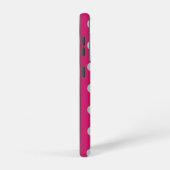 水玉模様電話ケース（ホットピンク&グレー） SAMSUNG GALAXYケース (右側面)