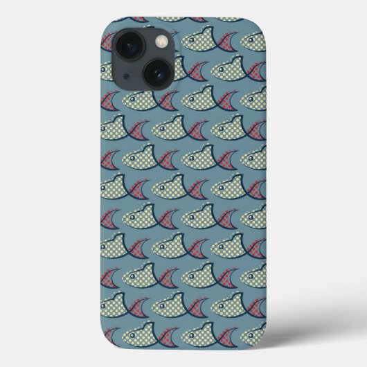 水玉模様魚柄 Case-Mate iPhoneケース (裏面)