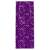 水玉模様01.ピンクDPurple BG ワインギフトバッグ (裏面)