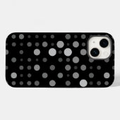 水玉模様01X.グレーシェードブラックBG Case-Mate iPhoneケース (裏面 (横))