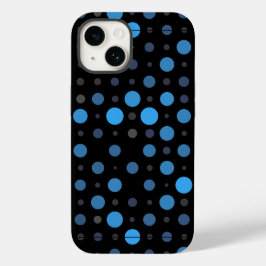 水玉模様01X.Blue ShadeブラックBG Case-Mate iPhone 14ケース