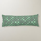 水玉模様02.グリーン。グレーBG ボディピロー (裏面)