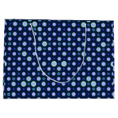水玉模様03.Blue.Green DBlue BG ラージペーパーバッグ (裏面)