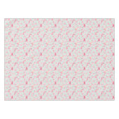 水玉模様2のフラミンゴの羽 テーブルクロス (正面(横))