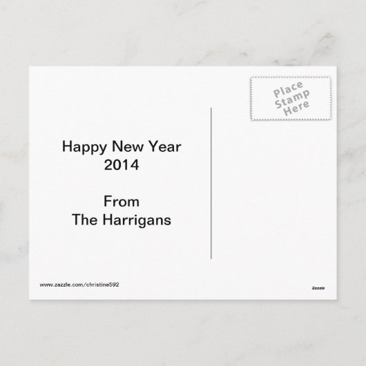 水玉模様2014カレンダーはがき シーズンポストカード (裏面)