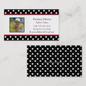 水玉模様: お母さんの接触カード コーリングカード (正面/裏面)