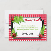 水玉模様|のサンキューカードのてんとう虫 サンキューカード (正面)