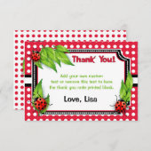 水玉模様|のサンキューカードのてんとう虫 サンキューカード (正面/裏面)