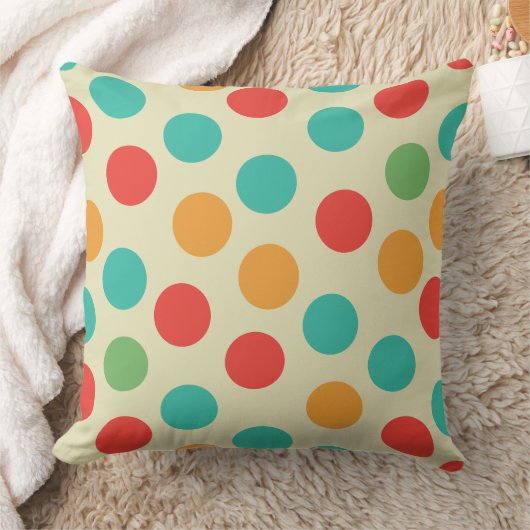 水玉模様 クッション (ブランケット)