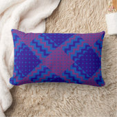 水玉模様、シボ王室のロン、ブルー、プラム・パッチワーク ランバークッション (ブランケット)