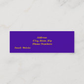 水玉模様 スキニー名刺 (裏面)