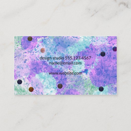 水玉模様 | テクスチ芸術的ャの逆丸 名刺 (裏面)