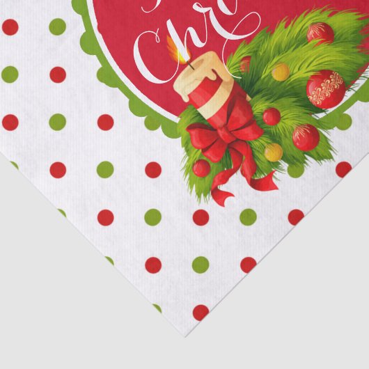 水玉模様&デコレーションメリークリスマス 薄葉紙 (詳細)