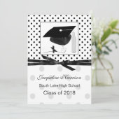 水玉模様、ハンマー・卒業お知らせ 招待状 (スタンド正面)