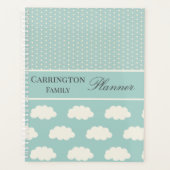 水玉模様 パーソナライズされた プランナー手帳 (正面)