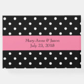 水玉模様&ピンクガーベラデイジー結婚ズゲストブック ゲストブック (裏面)