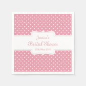 水玉模様(ピンク) スタンダードカクテルナプキン (正面)