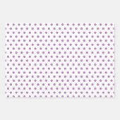 水玉模様（ピンク、ブルー、ラヴァンダル） ラッピングペーパーシート (正面)