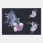 水玉模様、フール、バレリーナ ラッピングペーパーシート (正面3)