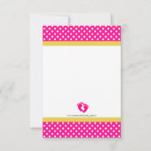 水玉模様-ベビーガールシャワー招待状 招待状 (裏面)