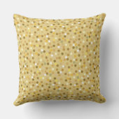 水玉模様（ベージュ、黄、白） クッション (裏面)