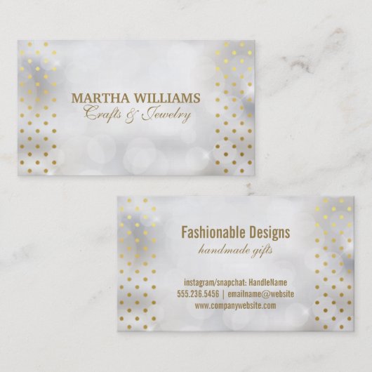 水玉模様 | ボケの背景 名刺 (正面/裏面)