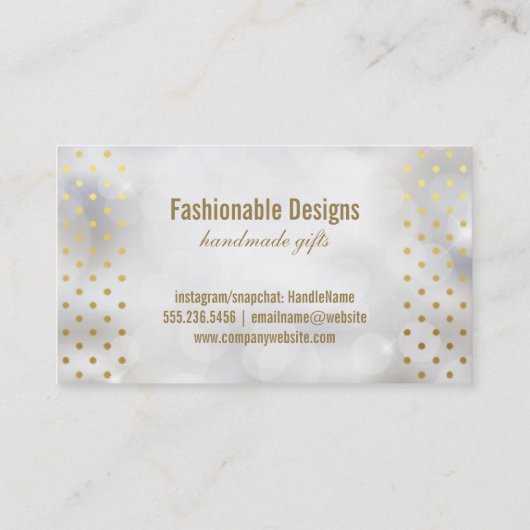 水玉模様 | ボケの背景 名刺 (裏面)