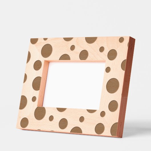 水玉模様 レーザー彫刻フレーム (左)