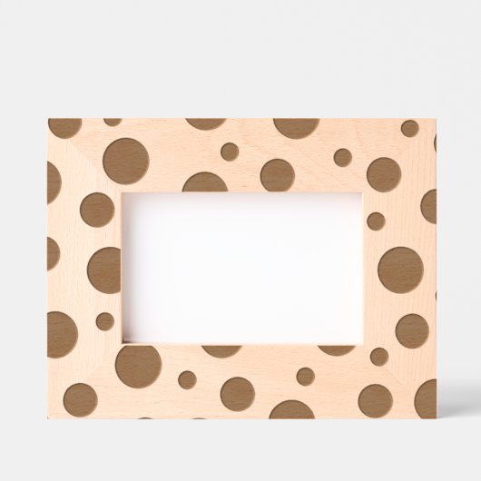 水玉模様 レーザー彫刻フレーム (正面)