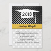 水玉模様、乳鉢の卒業の発表 招待状 (正面)