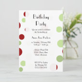 水玉模様, 水玉のパターン, ドット, 誕生日 招待状 (スタンド正面)