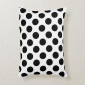 水玉模様、水玉模様パターン、白黒 アクセントクッション (正面(垂直))