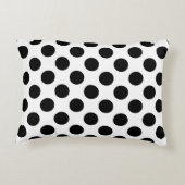 水玉模様、水玉模様パターン、白黒 アクセントクッション (裏面)