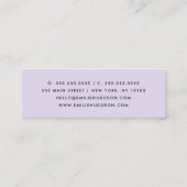 水玉模様、水玉模様パターン、白黒 スキニー名刺 (裏面)