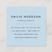 水玉模様、水玉模様パターン、白黒 スクエア名刺 (裏面)