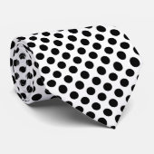 水玉模様、水玉模様パターン、白黒 ネクタイ (ロール)