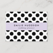 水玉模様、水玉模様パターン、白黒 名刺 (正面)