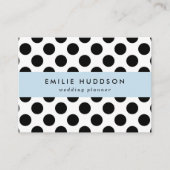 水玉模様、水玉模様パターン、白黒 名刺 (正面)
