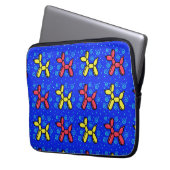 水玉模様/渦巻きラップトップスリーブ付きバルーンドッグ ラップトップスリーブ (正面左)