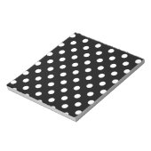 水玉模様 – 白オンブラック ノートパッド (回転)