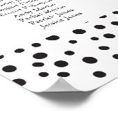 水玉模様。白黒の座席表ポスター ポスター (角)