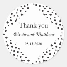 水玉模様。白黒結婚感謝