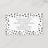 水玉模様。白黒結婚詳細 エンクロージャーカード (裏面)