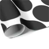 水玉模様（白黒）カスタマイズ可能 ラッピングペーパー (ロールコーナー)