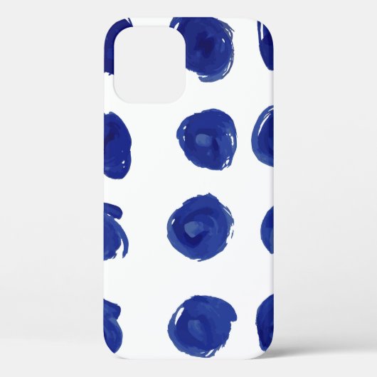 水玉模様、藍青の水色。 Case-Mate iPhoneケース (裏面)