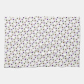 水玉模様(金ゴールド/緑/紫) キッチンタオル (横)