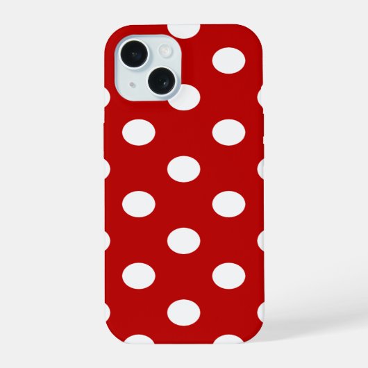 水玉模様 iPhone 15ケース (裏面)